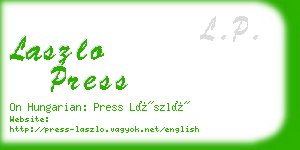 laszlo press business card